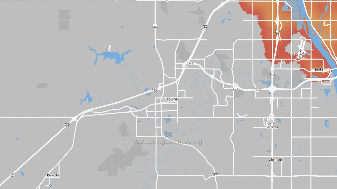 Transit Grade map of Sapulpa, OK