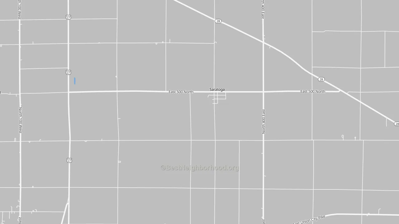 Transit Grade map of Saratoga, IN
