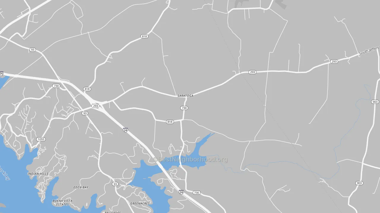 Transit Grade map of Saratoga, KY