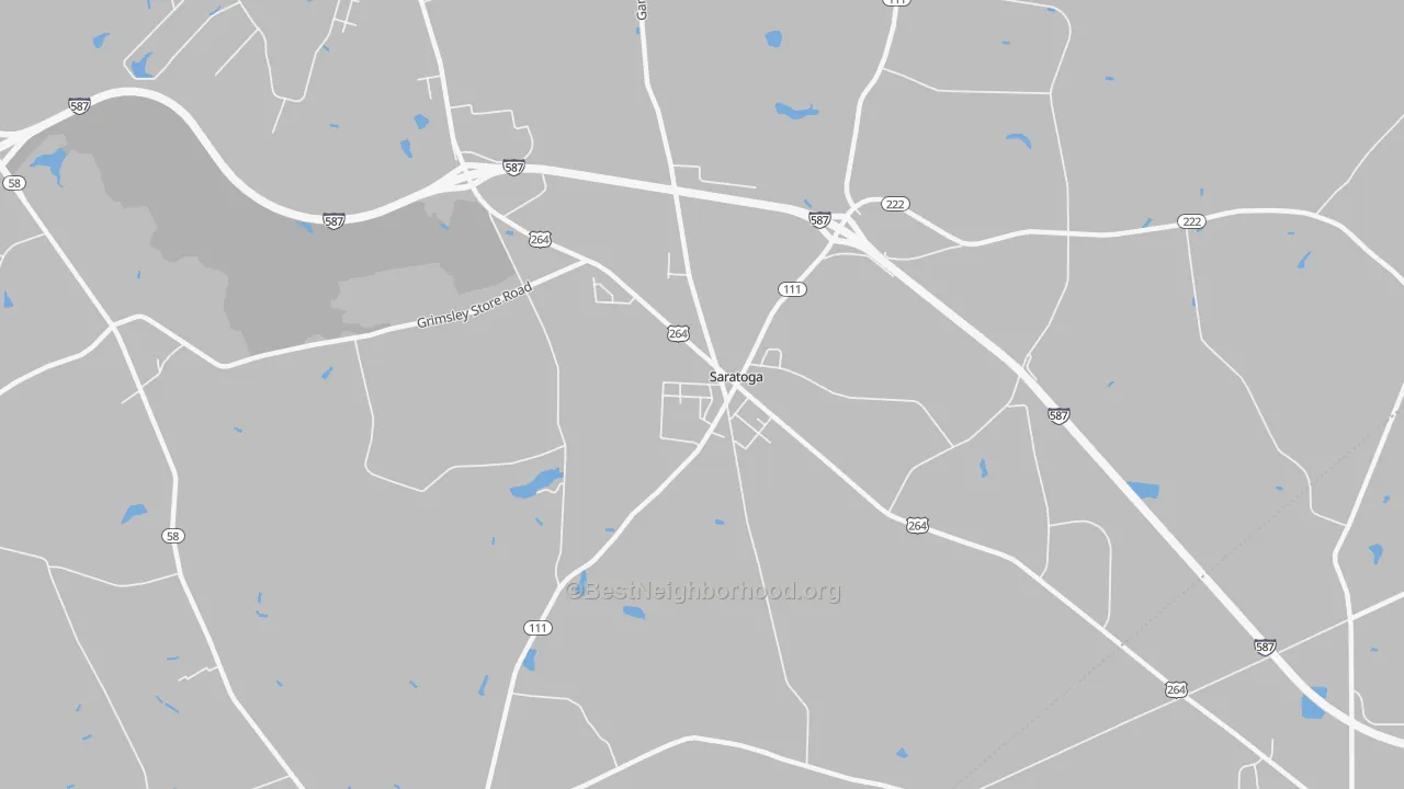 Transit Grade map of Saratoga, NC