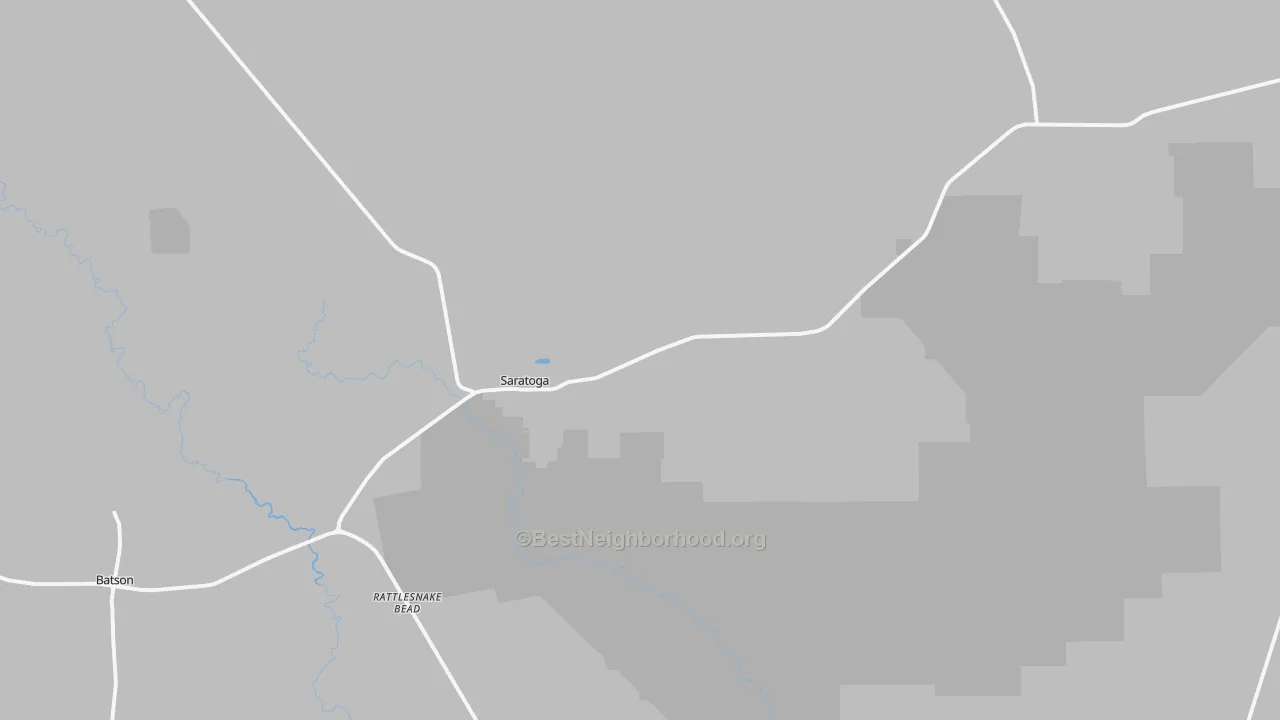 Transit Grade map of Saratoga, TX