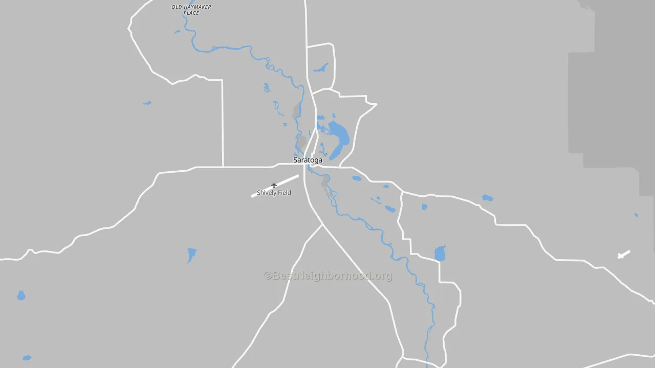 Transit Grade map of Saratoga, WY