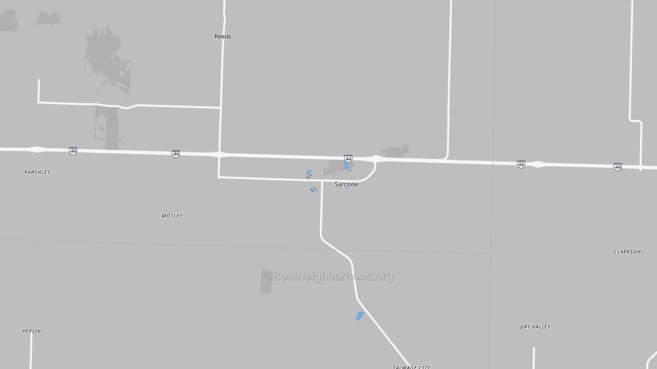 Transit Grade map of Sarcoxie, MO