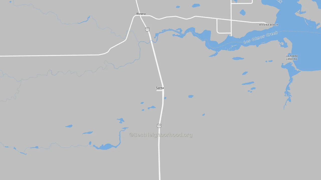 Transit Grade map of Sarita, TX