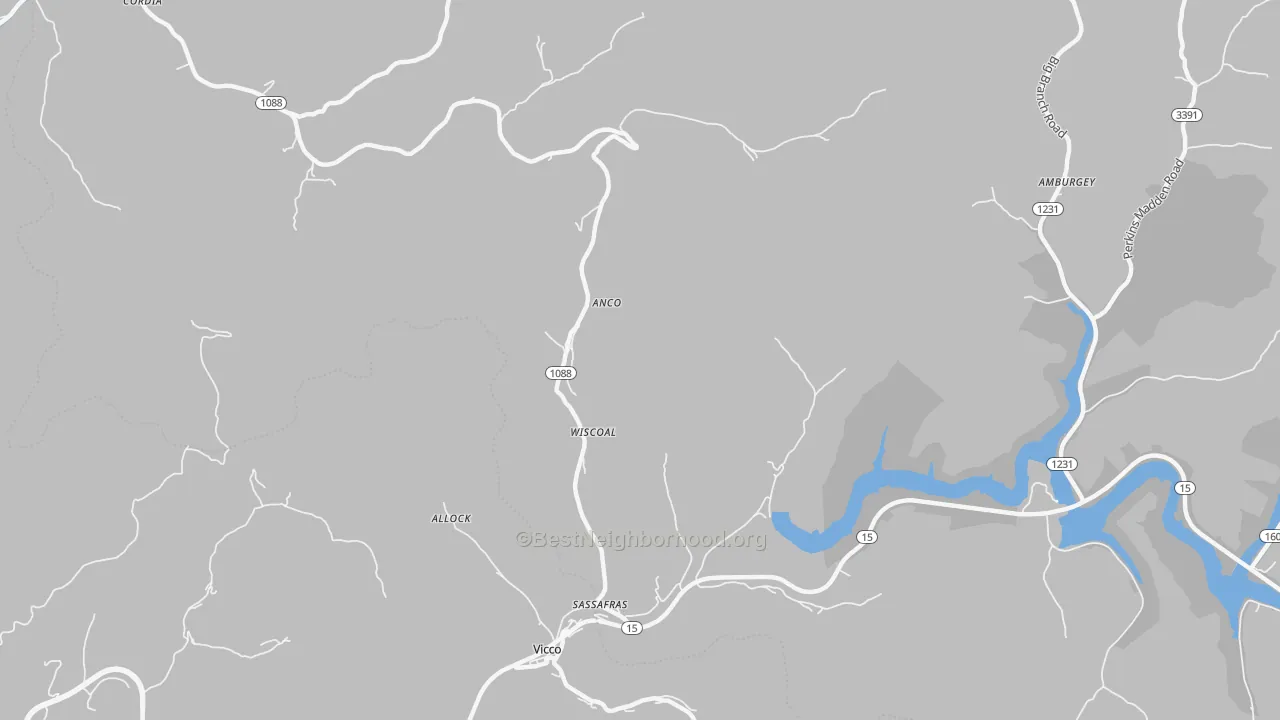Transit Grade map of Sassafras, KY