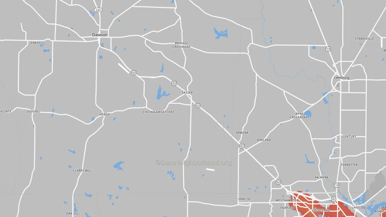 Transit Grade map of Sasser, GA