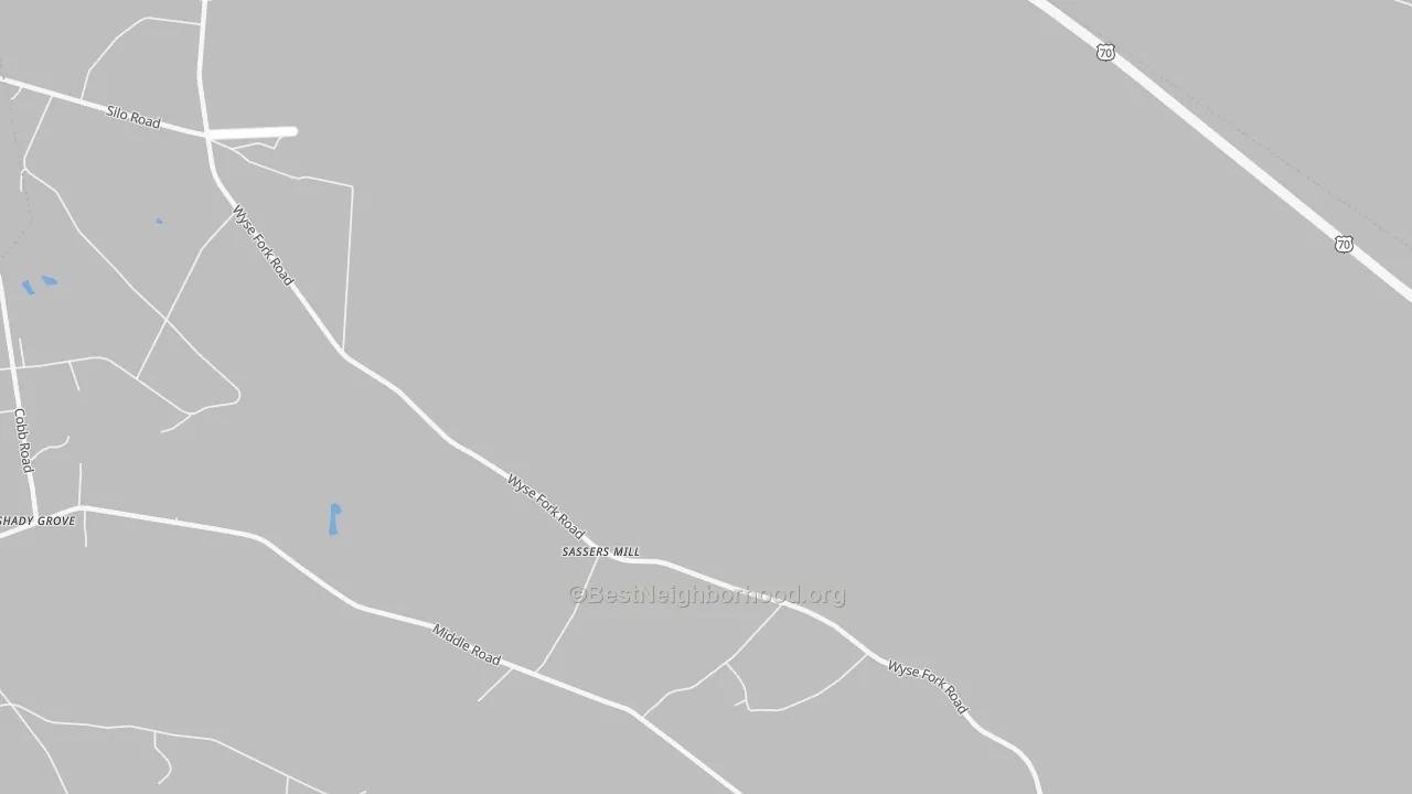 Transit Grade map of Sassers Mill, NC