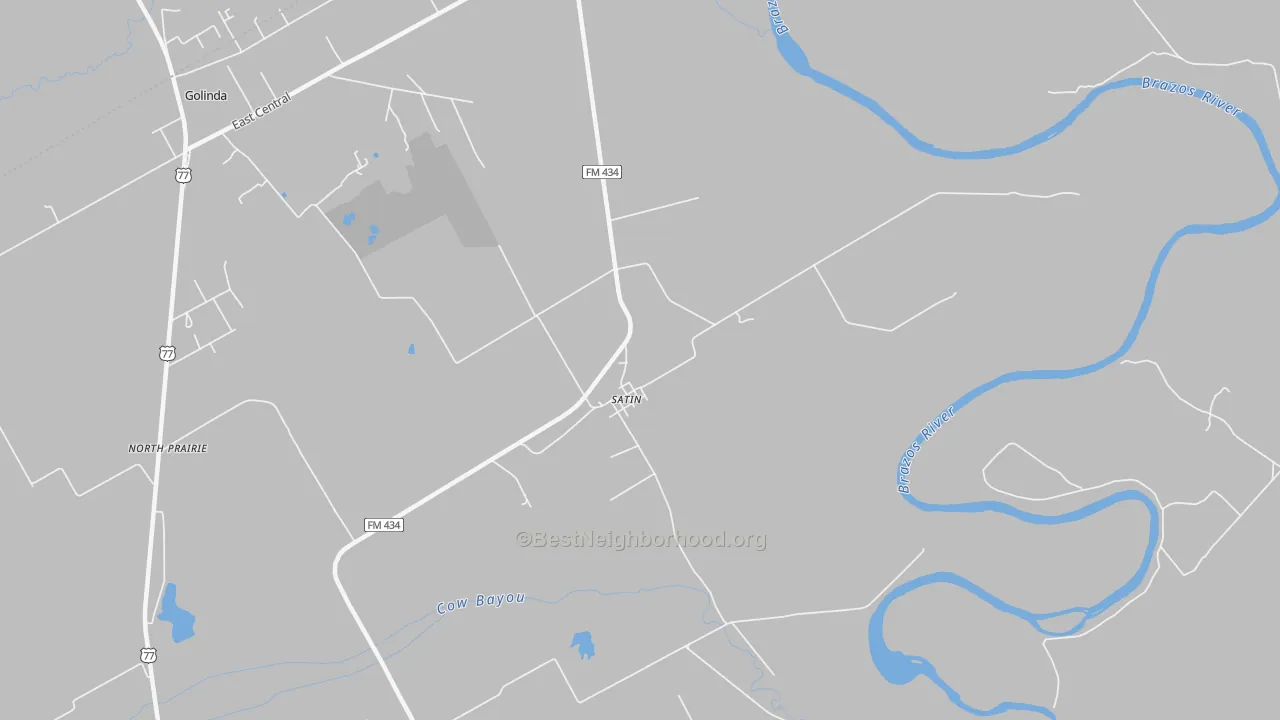 Transit Grade map of Satin, TX