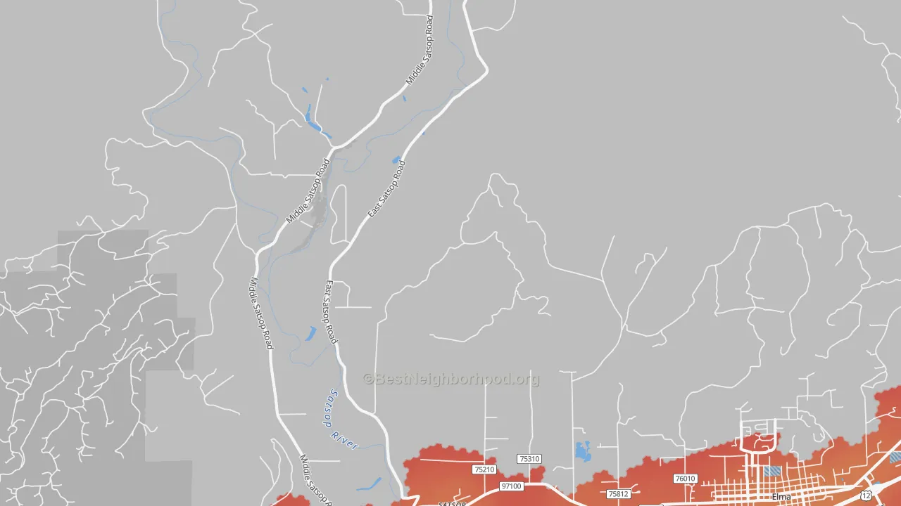Transit Grade map of Satsop, WA