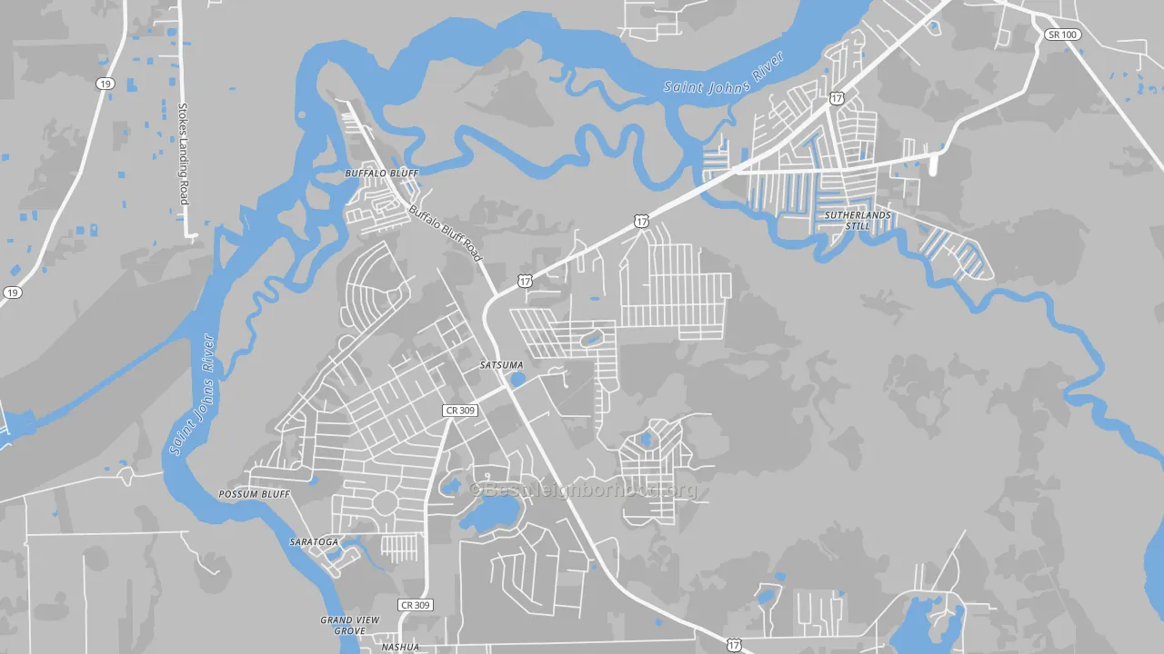 Transit Grade map of Satsuma, FL