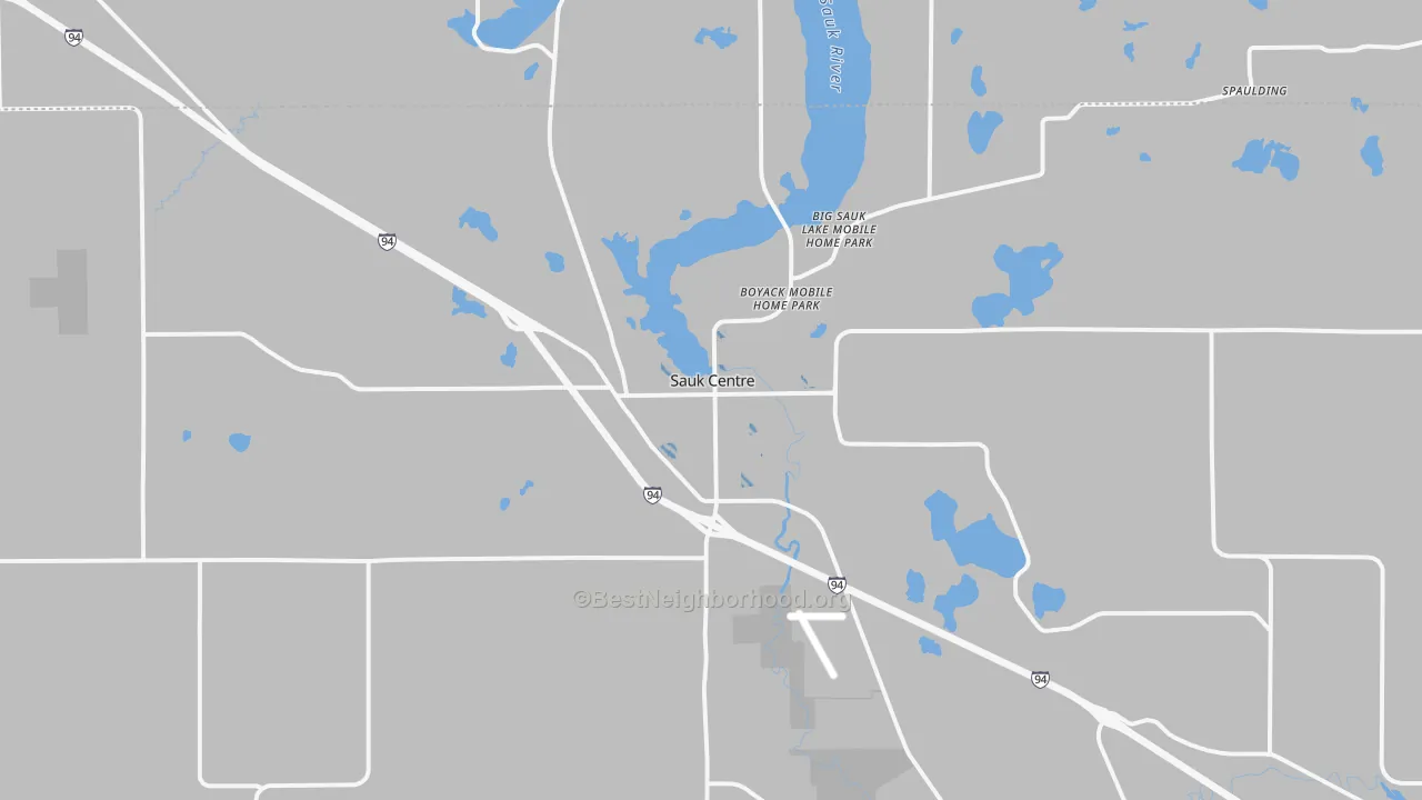 Transit Grade map of Sauk Centre, MN