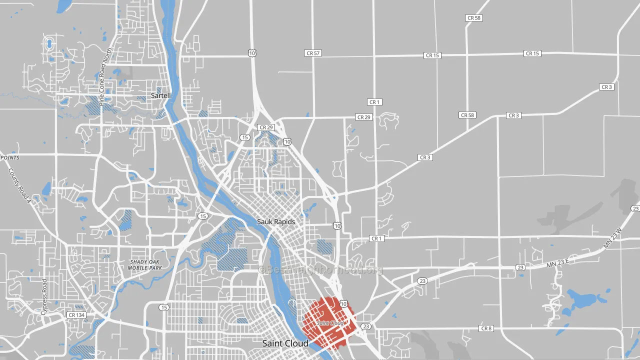 Transit Grade map of Sauk Rapids, MN