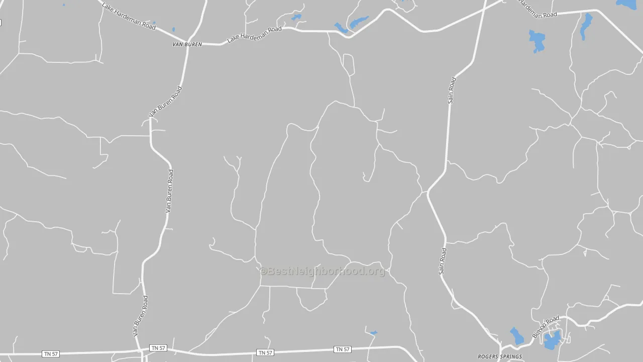 Transit Grade map of Saulsbury, TN