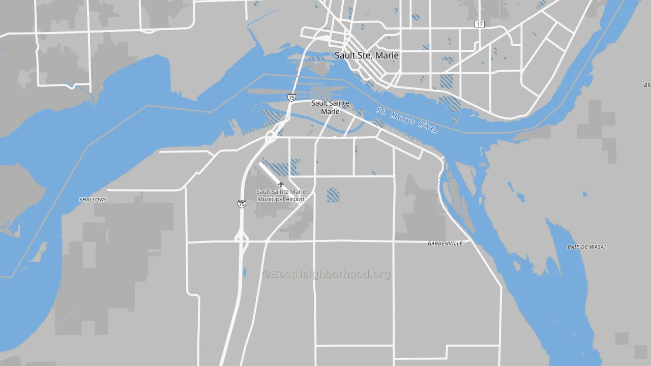 Transit Grade map of Sault Ste. Marie, MI