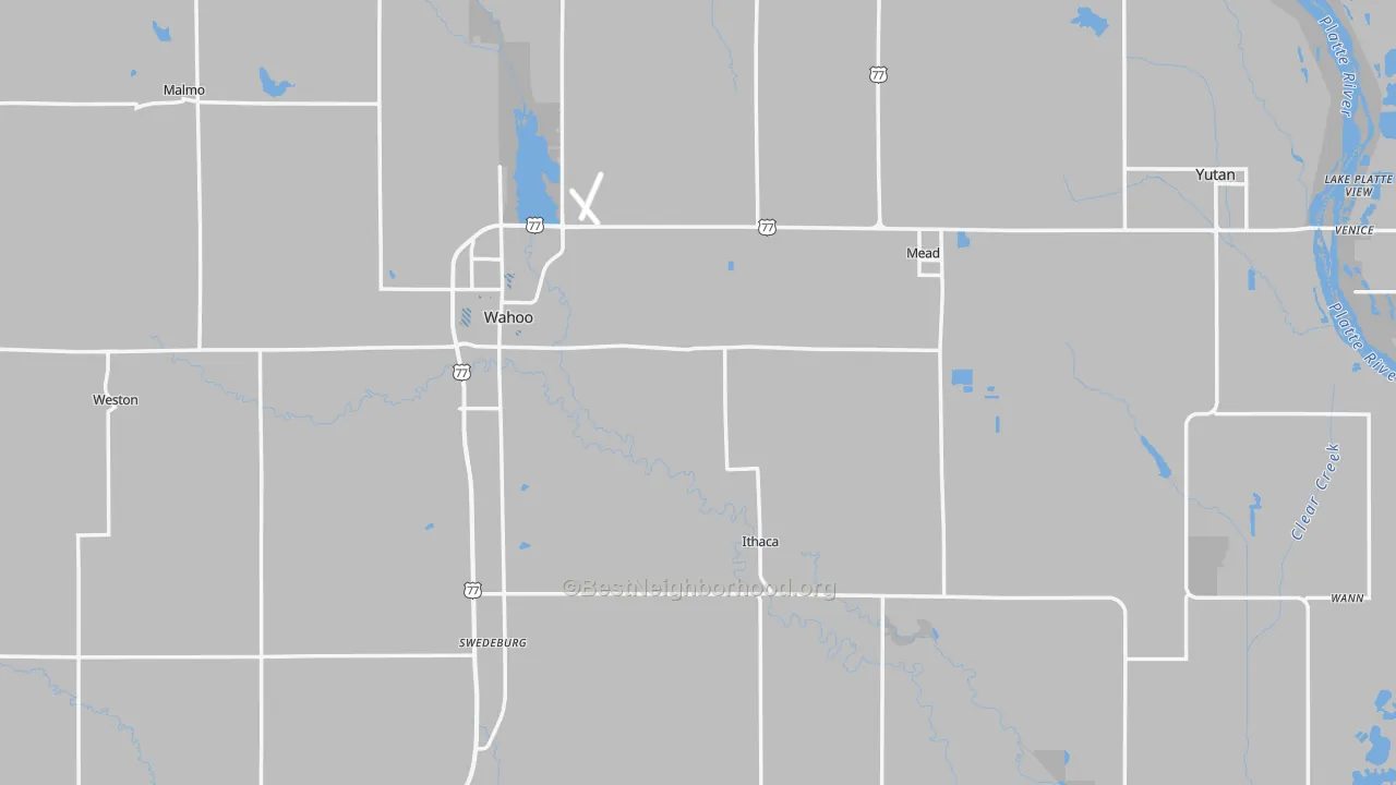 Transit Grade map of Saunders County, NE