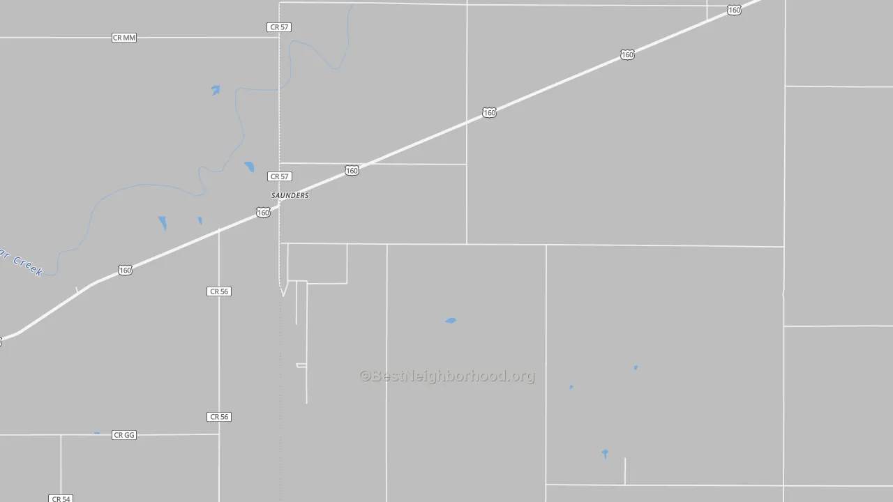 Transit Grade map of Saunders, KS