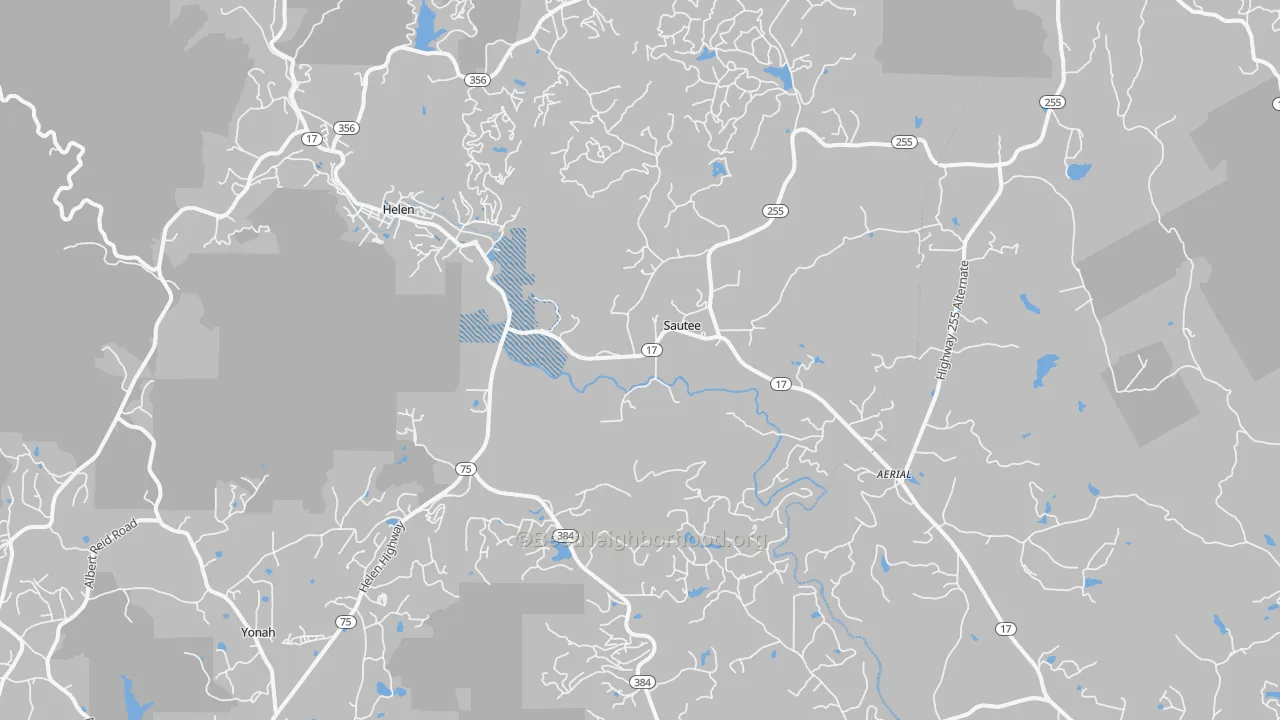 Transit Grade map of Sautee Nacoochee, GA