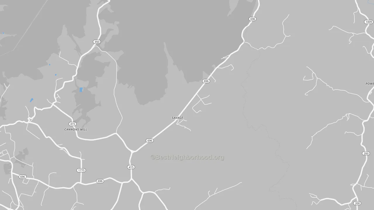 Transit Grade map of Savage, KY