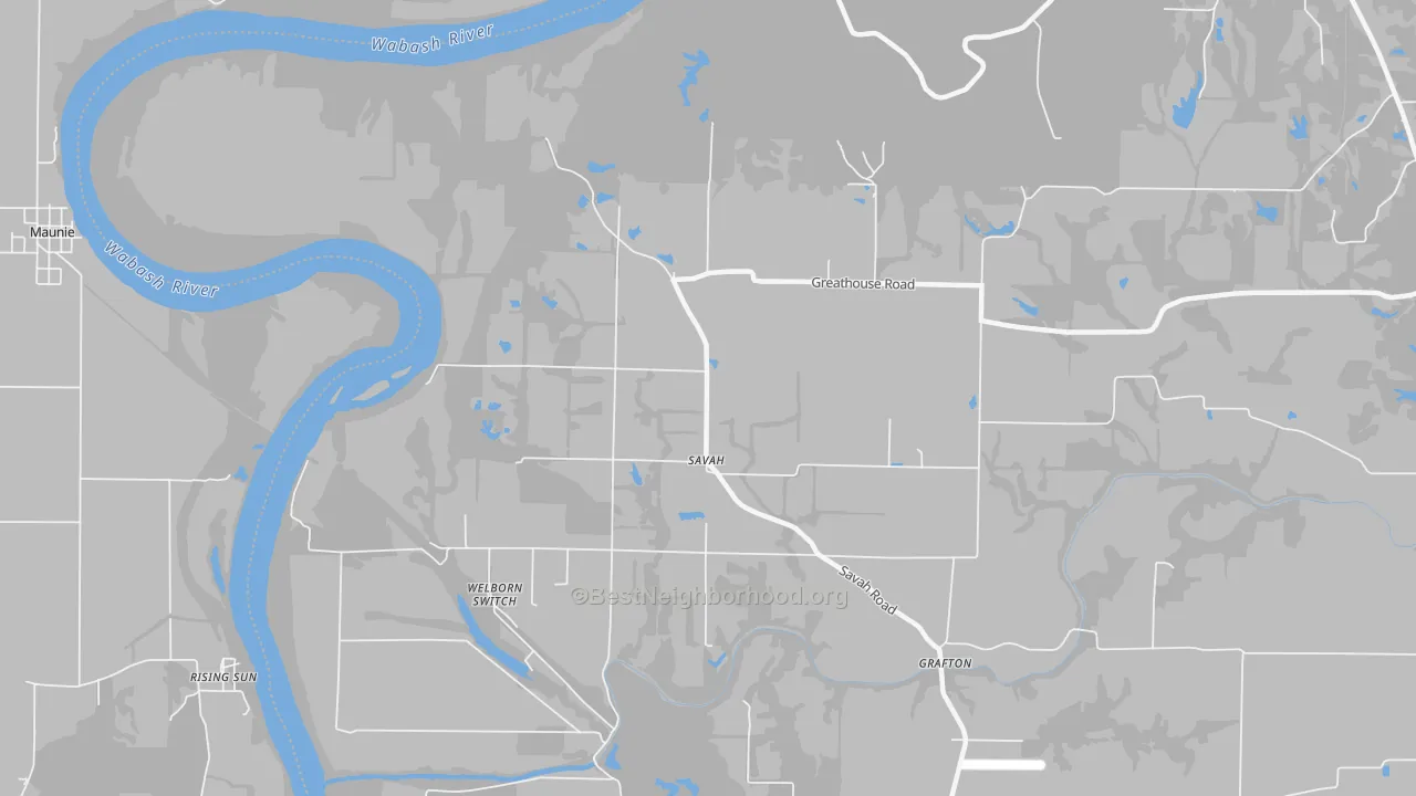 Transit Grade map of Savah, IN