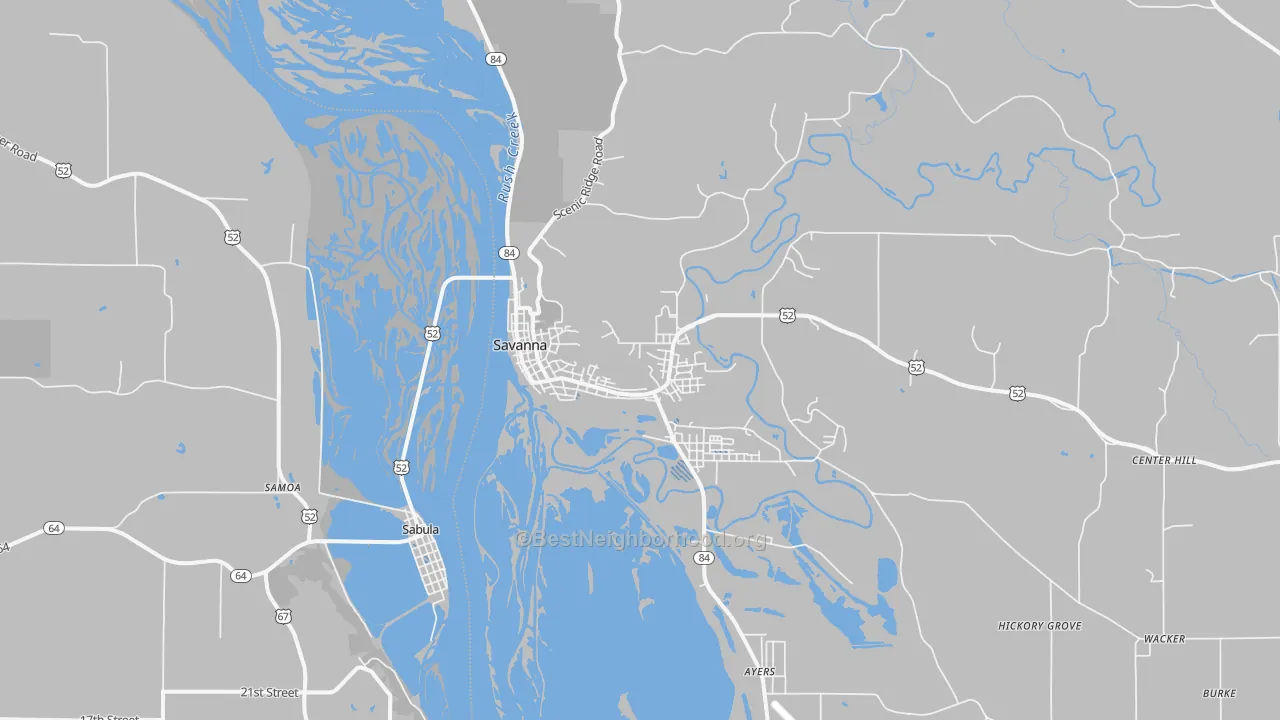 Transit Grade map of Savanna, IL
