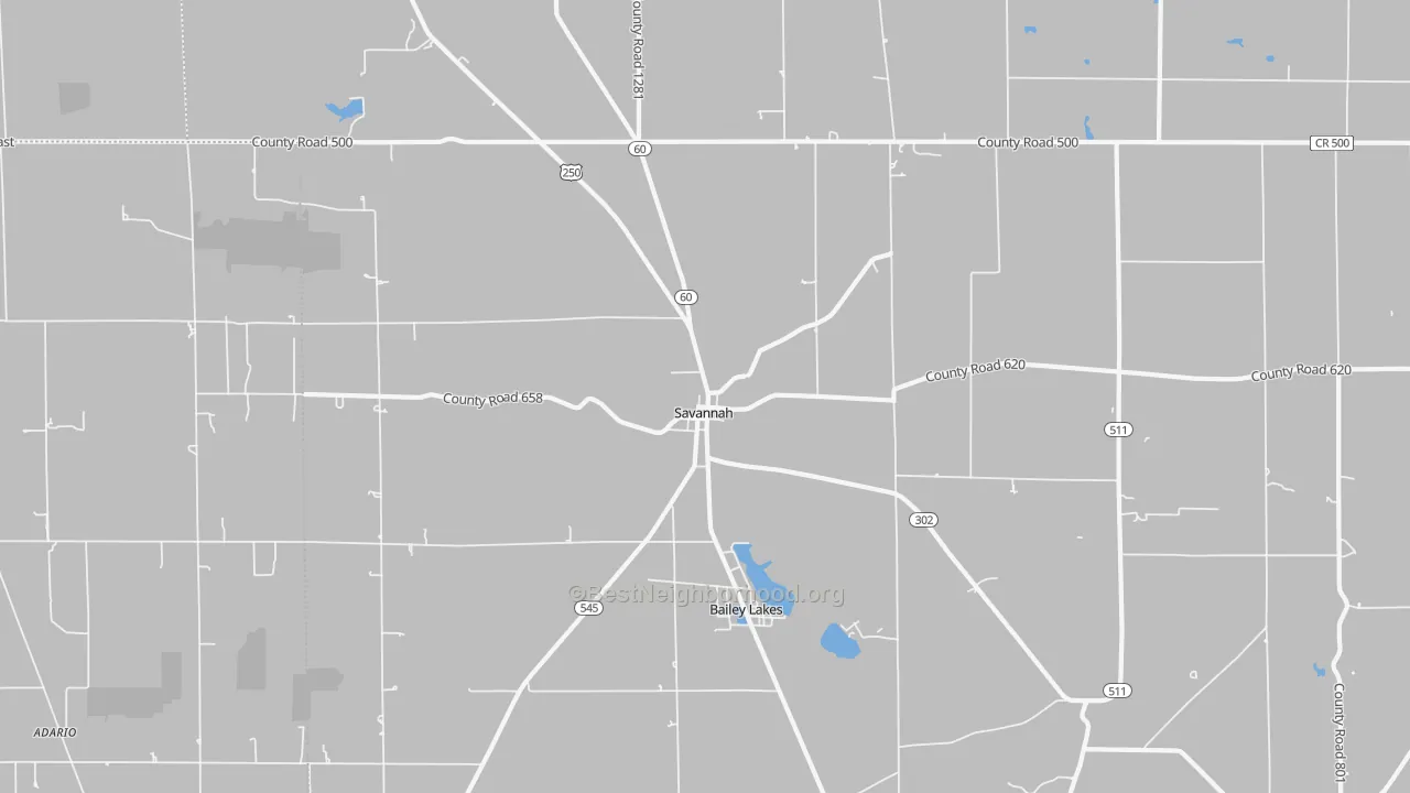 Transit Grade map of Savannah, OH