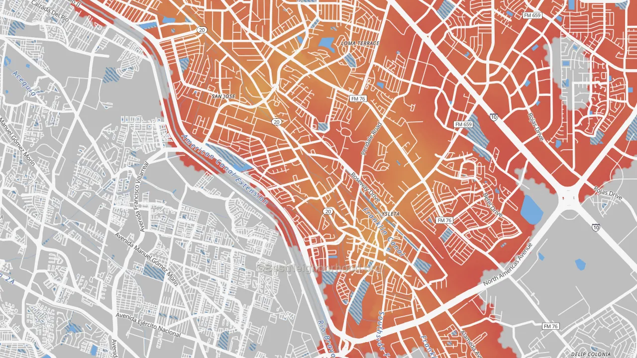 Transit Grade map of Save The Valley 21, El Paso, TX