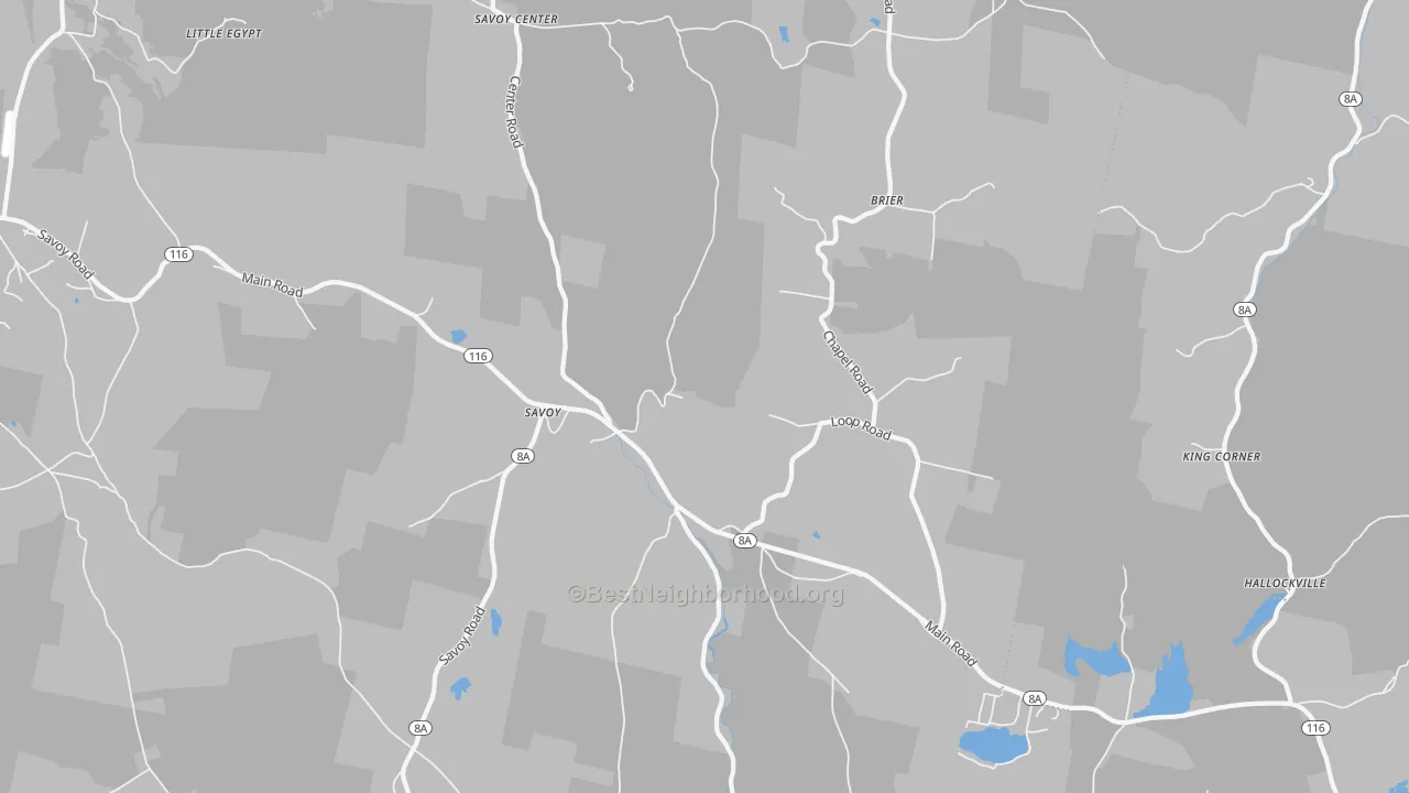 Transit Grade map of Savoy, MA