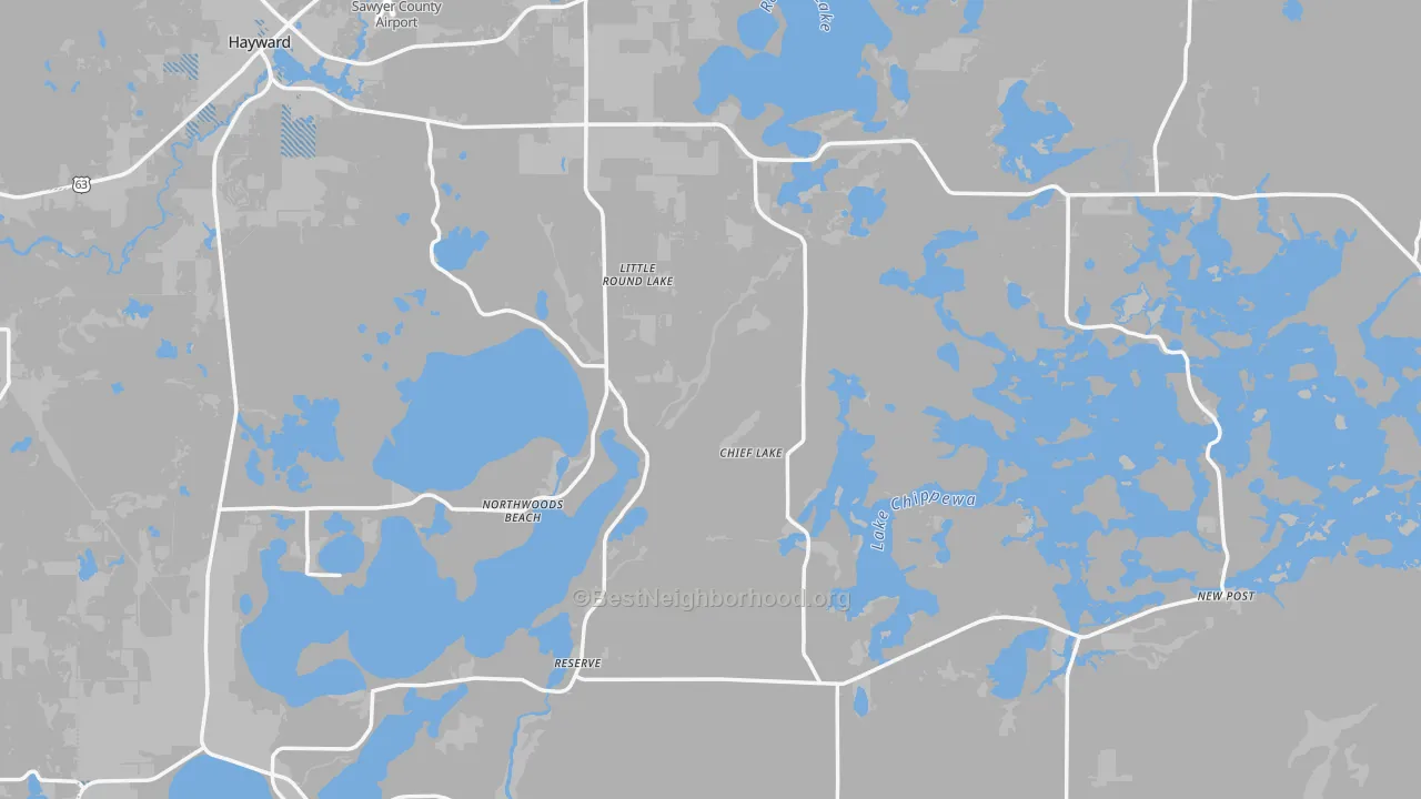 Transit Grade map of Sawyer County, WI