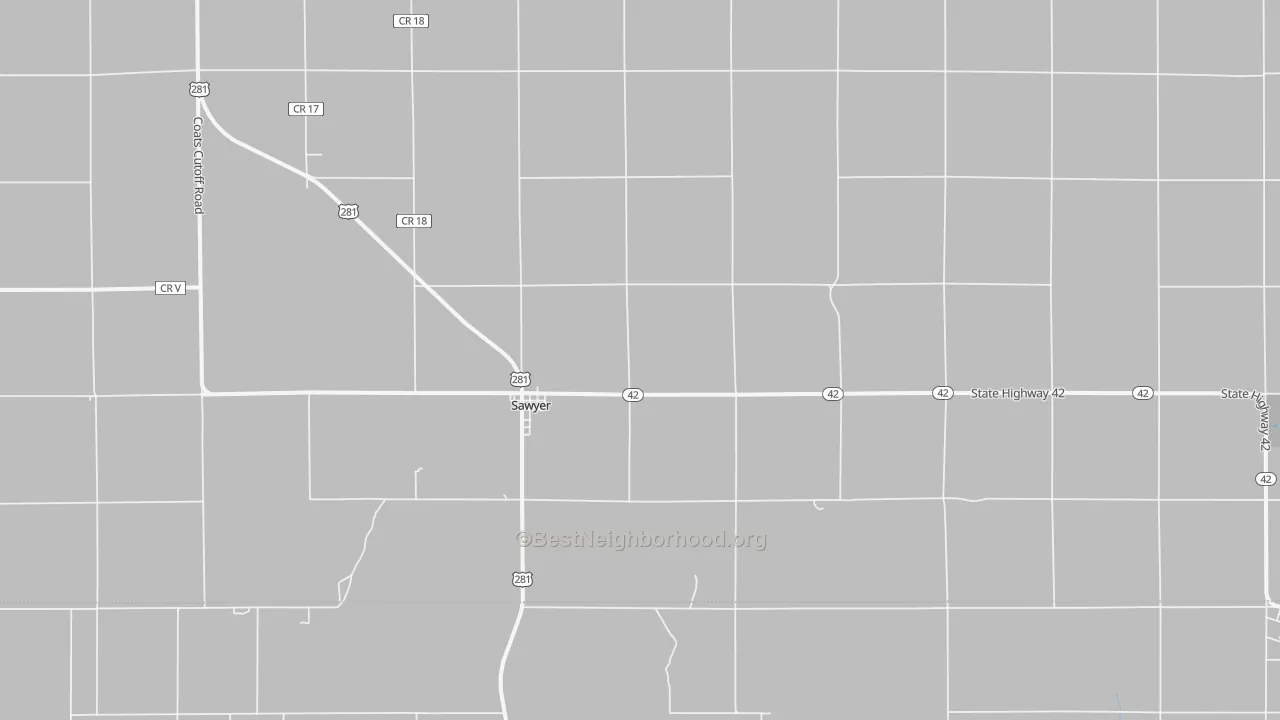 Transit Grade map of Sawyer, KS