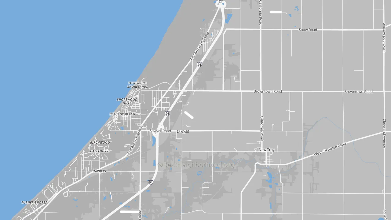 Transit Grade map of Sawyer, MI