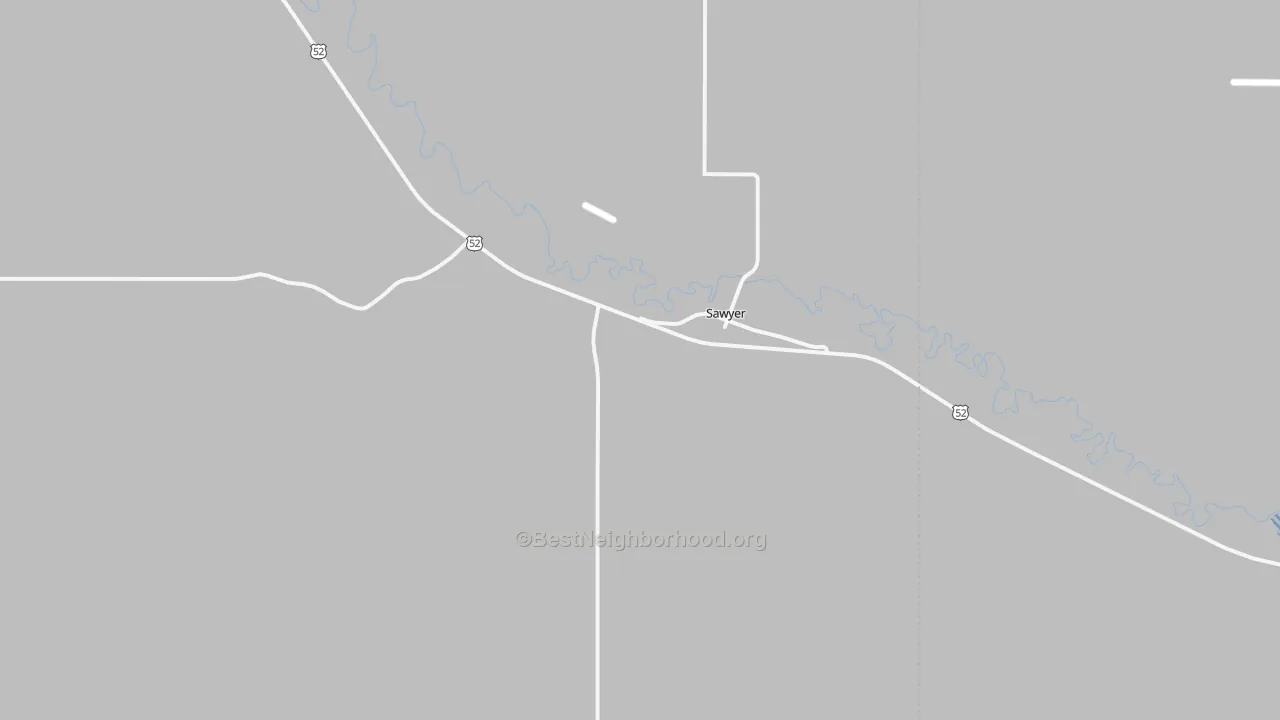 Transit Grade map of Sawyer, ND