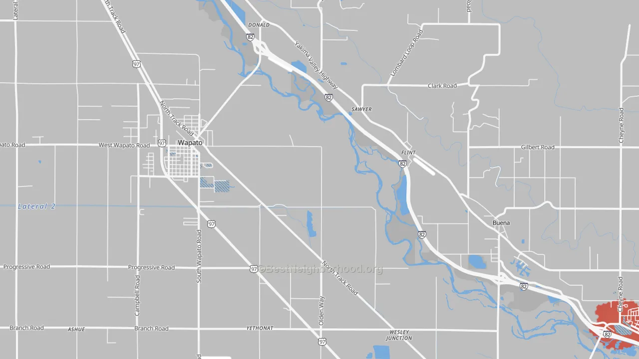 Transit Grade map of Sawyer, WA