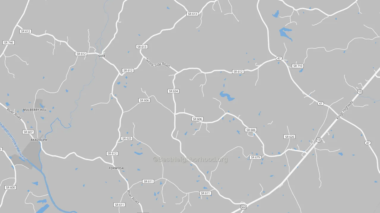 Transit Grade map of Saxe, VA