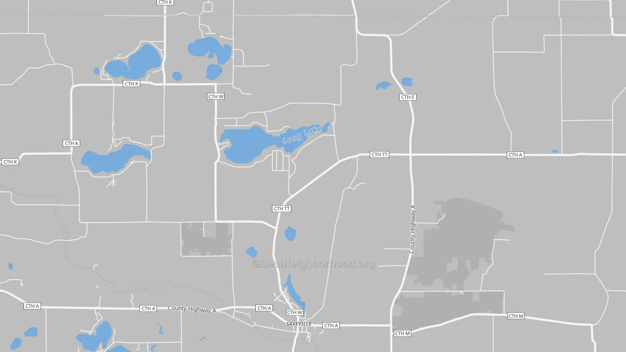 Transit Grade map of Saxeville, WI