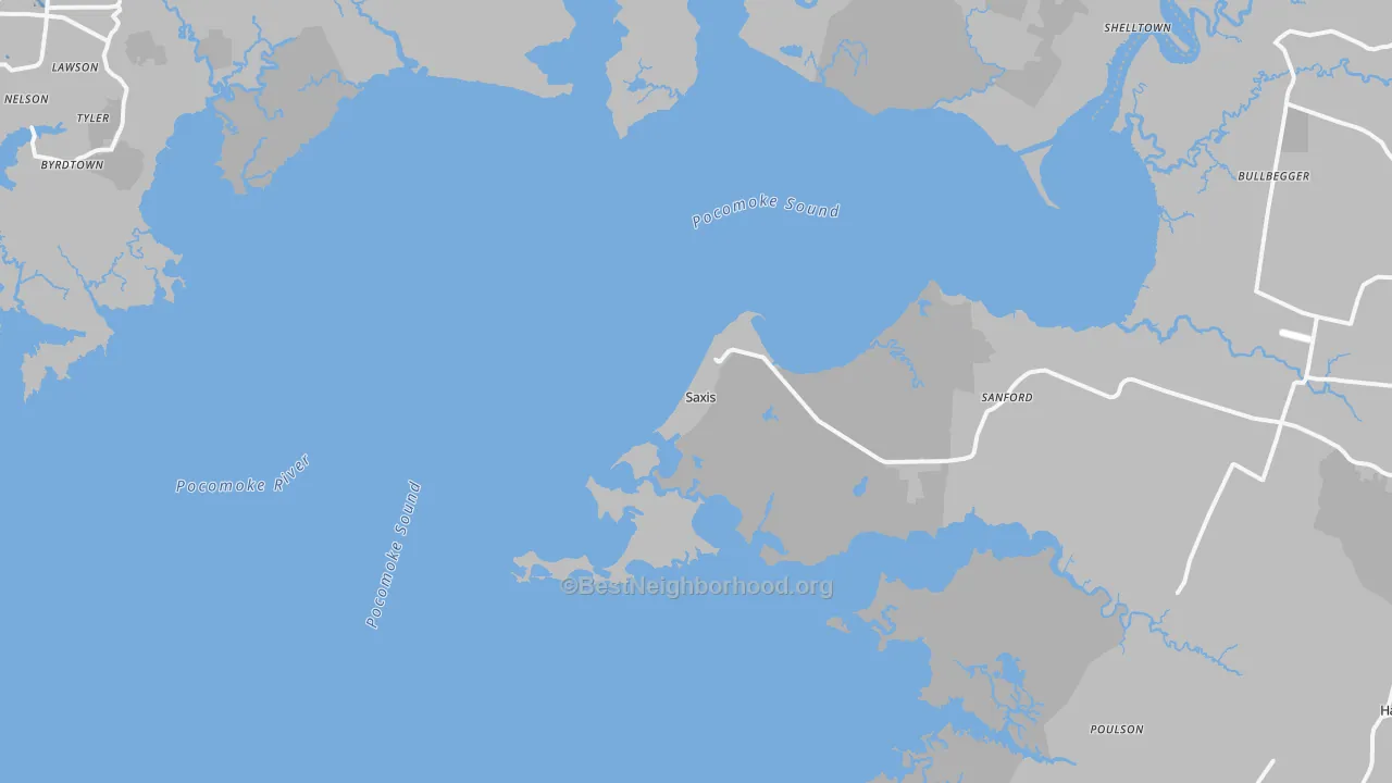 Transit Grade map of Saxis, VA