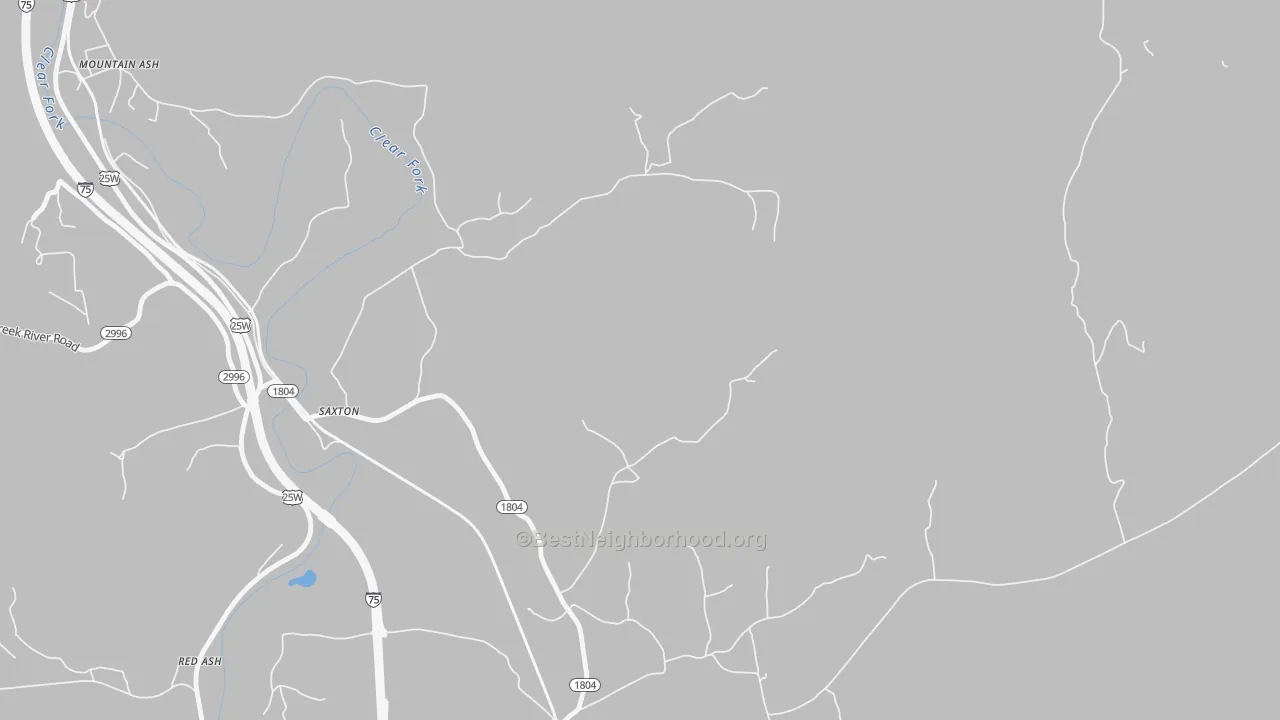 Transit Grade map of Saxton, KY