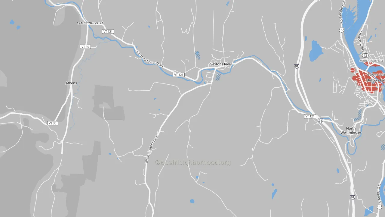 Transit Grade map of Saxtons River, VT