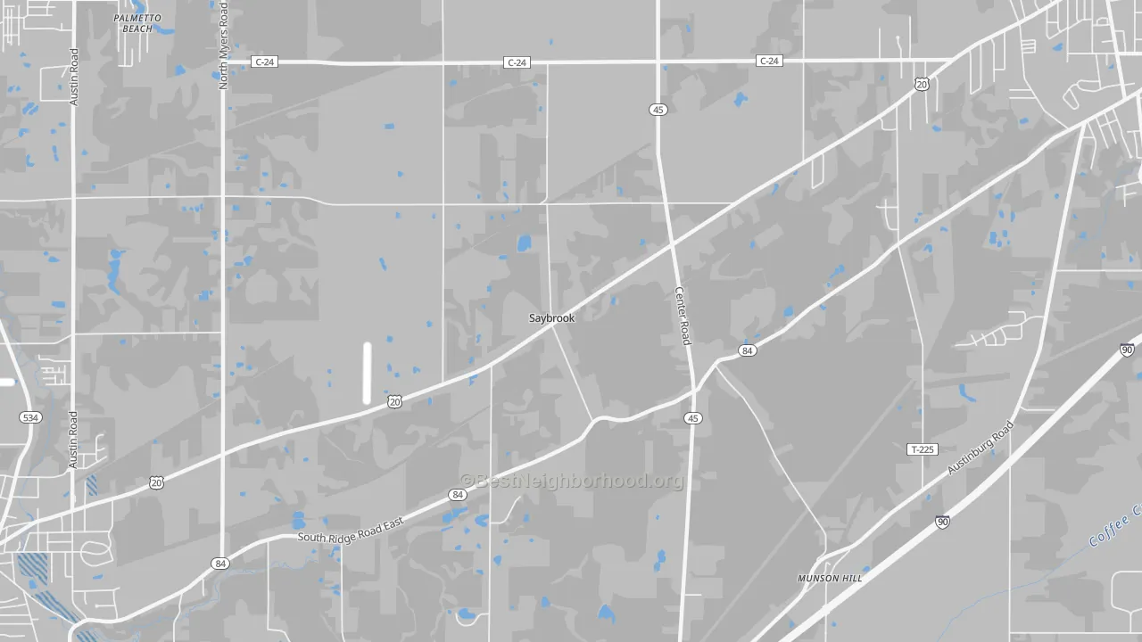 Transit Grade map of Saybrook, OH
