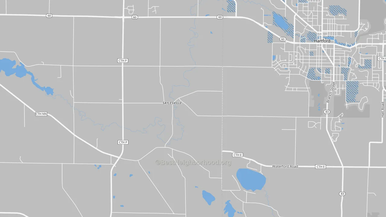 Transit Grade map of Saylesville, WI