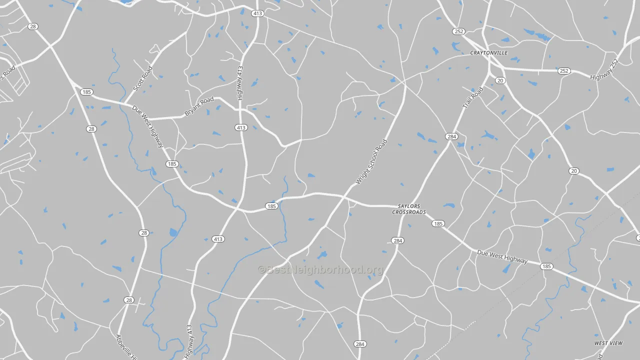 Transit Grade map of Saylors Crossroads, SC