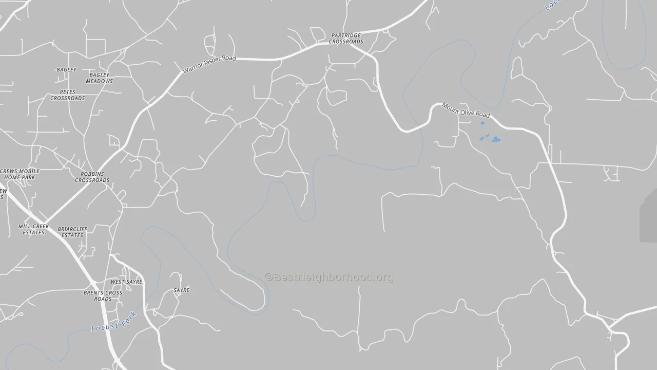 Transit Grade map of Sayre, AL