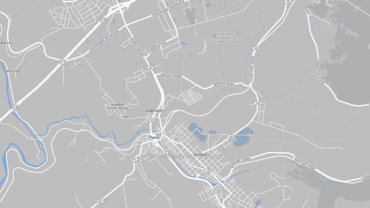 Transit Grade map of Scalp Level, PA