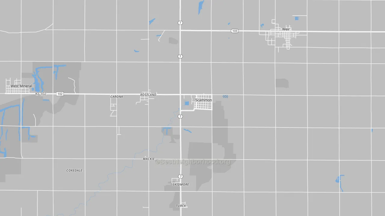 Transit Grade map of Scammon, KS