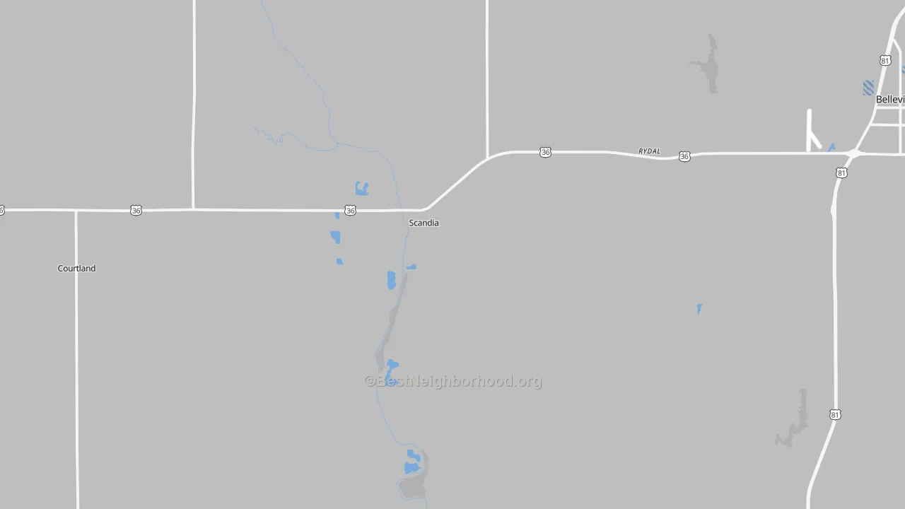 Transit Grade map of Scandia, KS