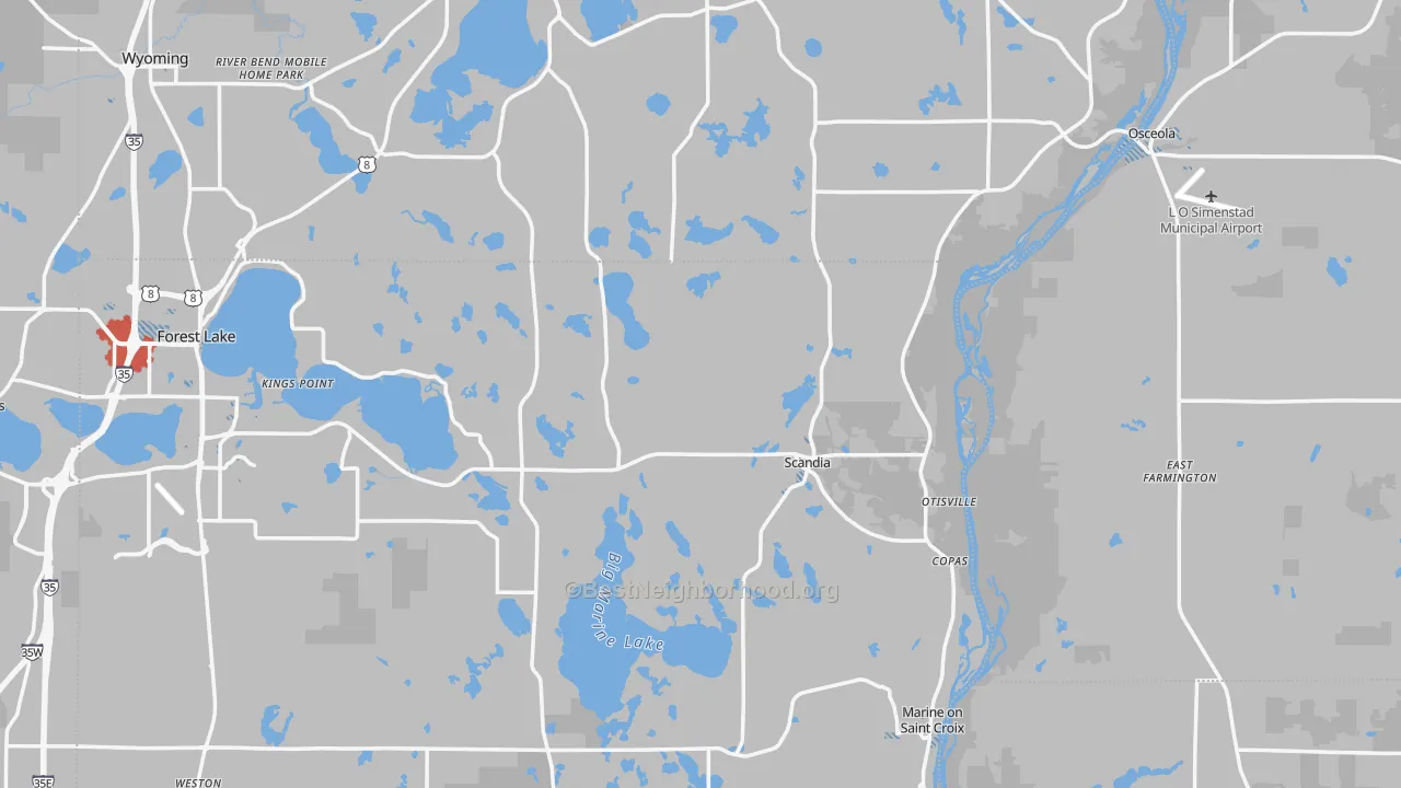 Transit Grade map of Scandia, MN