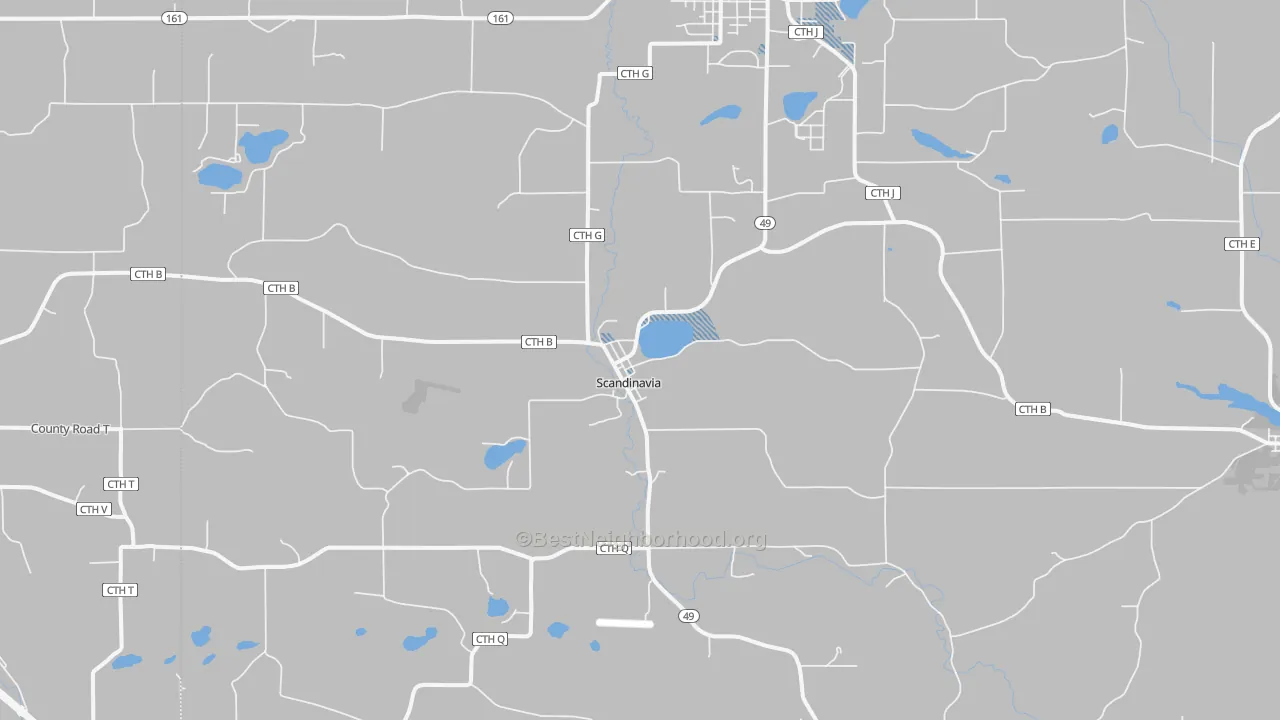 Transit Grade map of Scandinavia, WI