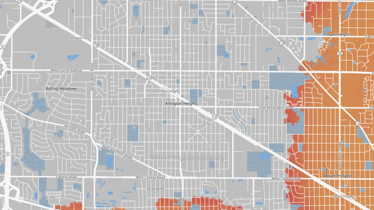 Transit Grade map of Scarsdale, Arlington Heights, IL