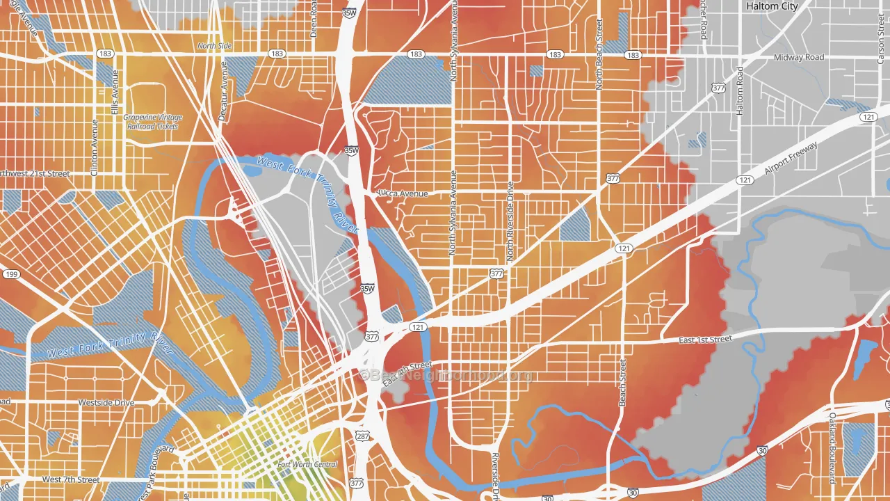 Transit Grade map of Scenic Bluff, Fort Worth, TX