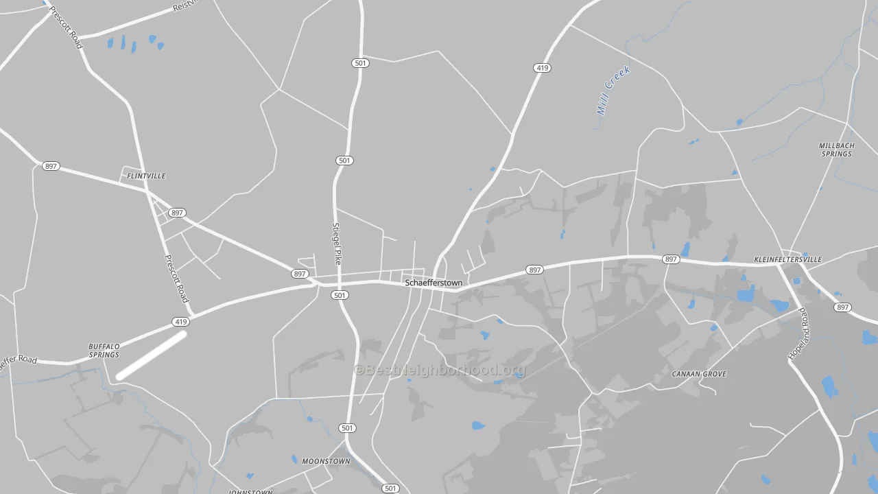 Transit Grade map of Schaefferstown, PA