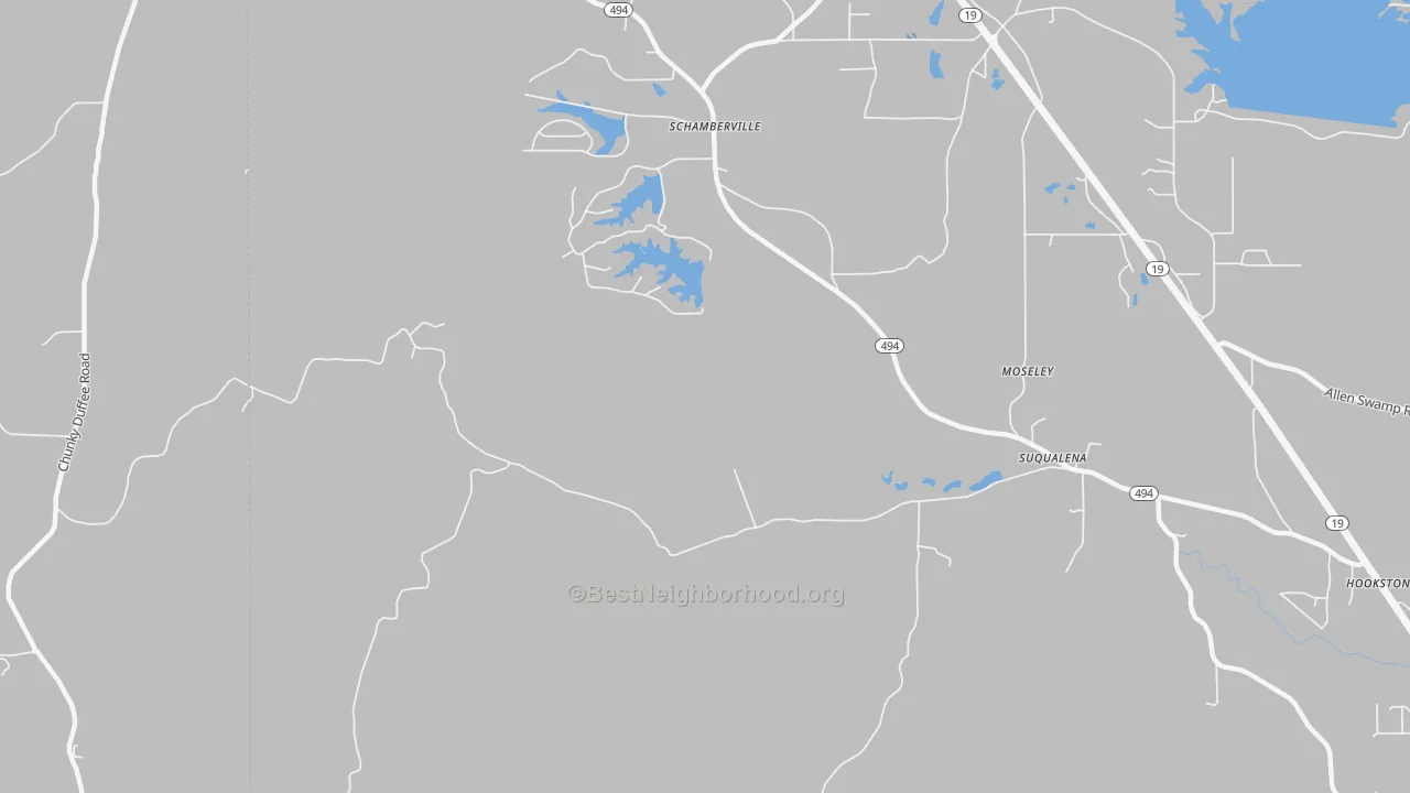 Transit Grade map of Schamberville, MS